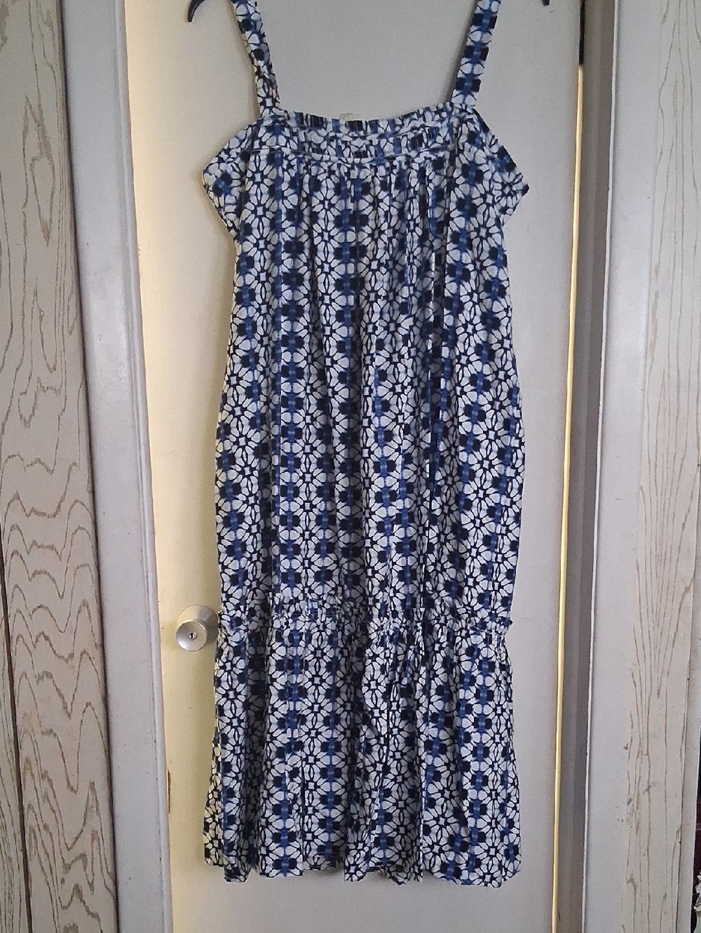 Skye's the Limit Navy and White Floral Midi Sundress